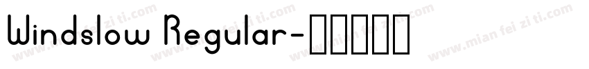 Windslow Regular字体转换
